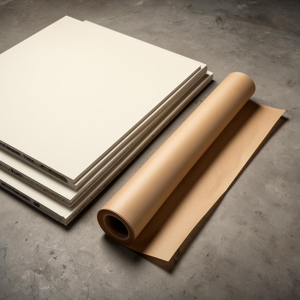 Plasterboard sheets with kraft liner roll